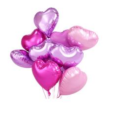 18寸单色心形铝膜气球 生日派对布置气球批发零售 婚庆婚礼装饰