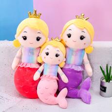 *可爱毛绒玩具美人鱼公主创意抱枕布娃娃公仔生日礼物女生