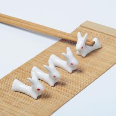 筷托日式可爱兔子筷架创意家用餐具陶瓷筷枕筷子架筷子托枕勺子架