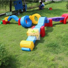 幼兒園體育體能組合兒童獨木橋七彩色平衡木感統訓練器材訓練玩具