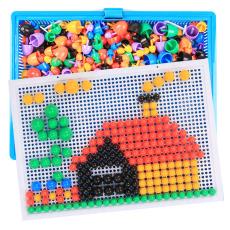 蘑菇釘組合拼插板拼圖塑料積木幼兒園玩具女孩男孩大號3-6-8歲